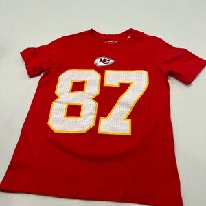 Nike Red Kelce Tee with Graphic Design kids small